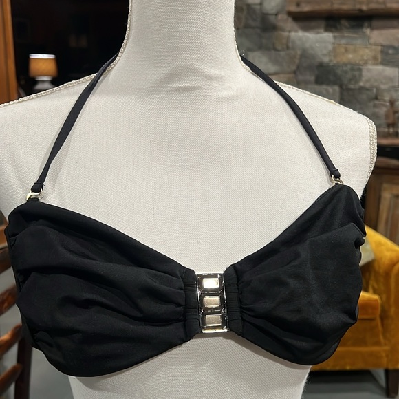 New Kenneth Cole bandeau black bikini top - Picture 1 of 8